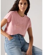 Levis Tricou de bumbac cu logo in relief - Roz deschis