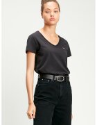Levi's Tricou din bumbac cu decolteu in V si detaliu logo - Negru