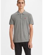 Levi's Tricou polo din bumbac Housemark - Gri deschis melange