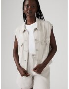 Levis Vesta de denim cu buzunare cu clapa - Gri deschis
