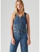 Levis Vesta de denim cu nasturi - Albastru inchis