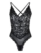 LingaDore Body de dantela cu garnitura de plasa - Negru