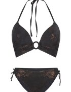 LingaDore Costum de baie din doua piese - cu accente stralucitoare 31453 - Negru/Multicolor