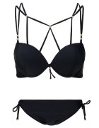 LingaDore Costum de baie in doua piese si prindere laterala - Negru