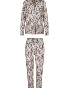 LingaDore Pijama cu model si maneci lungi - Negru/Crem