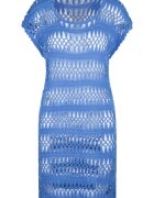 LingaDore Rochie de plaja crosetata cu decolteu in U - Alb/Albastru pastel