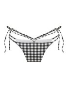 LingaDore Slip brazilian cu bretele decorative 31381 - Alb/Negru
