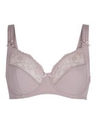 LingaDore Sutien cu acoperire completa si garnituri din dantela - Maro taupe/Bej