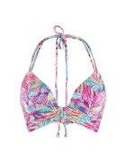 LingaDore Sutien de baie cu cupe triunghiulare si imprimeu floral - Multicolor