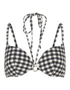 LingaDore Sutien de baie cu model in carouri 31385 - Alb/Negru