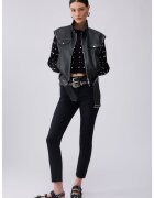 Liu Jo Blugi skinny cu talie inalta - Negru