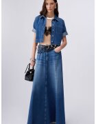 Liu Jo Camasa crop din denim - Bleumarin
