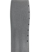 Liu Jo Fusta midi din tricot cu croiala cambrata - Gri