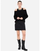 Liu Jo Fusta mini tricotata - Negru