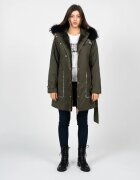Liu Jo Geaca parka cu gluga si garnitura din blana artificiala - 38
