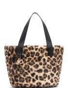 Liu Jo Geanta shopper de blana sintetica - Maro/Crem