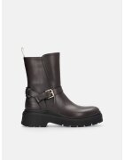 Liu Jo Ghete biker de piele - Maro inchis