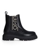 Liu Jo Ghete de piele ecologica cu logo - Auriu/Negru