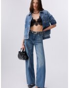 Liu Jo Jacheta-camasa crop din denim - Albastru