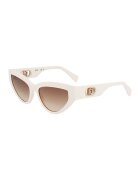Liu Jo Ochelari de soare cat-eye cu lentile in degrade - Auriu/Crem