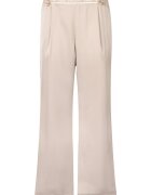 Liu Jo Pantaloni crop cu aspect de satin si banda logo in talie - Bej