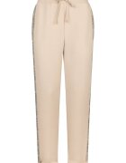 Liu Jo Pantaloni de trening drepti cu strasuri - Bej