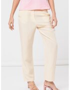 Liu Jo Pantaloni din amestec de lyocell cu model in dungi - Crem
