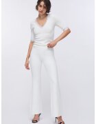 Liu Jo Pantaloni evazati cu model uni - Alb