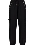 Liu Jo Pantaloni jogger cu buzunare cu clapa - Negru