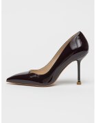 Liu Jo Pantofi de piele ecologica lacuita cu varf ascutit si toc - Violet aubergine