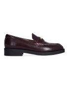 Liu Jo Pantofi loafer de piele cu logo metalic discret - Violet tyrian