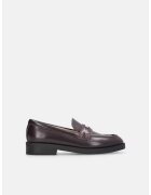 Liu Jo Pantofi loafer de piele cu logo Preppy - Visiniu