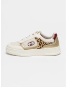 Liu Jo Pantofi sport cu ganituri de piele cu par scurt - Multicolor