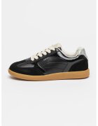 Liu Jo Pantofi sport cu garnituri de piele intoarsa - Negru/Negru stins