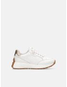 Liu Jo Pantofi sport flatform de piele si piele ecologica - Alb
