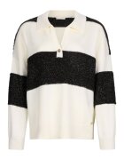 Liu Jo Pulover polo cu maneci cazute - Alb/Negru
