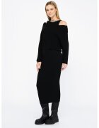 Liu Jo Rochie midi cu decupaje pe umeri - Negru