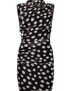 Liu Jo Rochie scurta cambrata cu buline - Alb/Negru