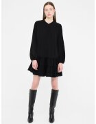 Liu Jo Rochie scurta evazata cu maneci lungi - Negru