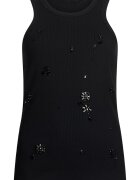 Liu Jo Top cu strasuri - Negru