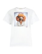 Liu Jo Tricou cu imprimeu si strasuri - Alb