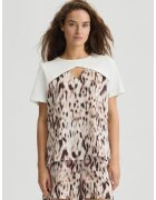 Liu Jo Tricou de satin cu detaliu suprapus - Maro