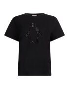 Liu Jo Tricou din bumbac cu aplicatie cu paiete - Negru