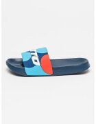 Lotto Papuci cu logo Bubble - Alb/Gri/Bleumarin
