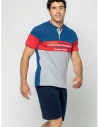 Lotto Pijama coloblock scurta - Albastru inchis