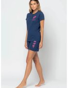 Lotto Pijama scurta cu imprimeu logo - Albastru