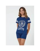 Lotto Pijama scurta cu imprimeu logo supradimensionat - Albastru