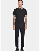 LOUIS GABRIEL NOUCHI Pantaloni cigarette fit cu buzunare laterale - Negru