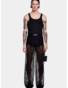 LOUIS GABRIEL NOUCHI Pantaloni image din dantelă supradimensionați - Negru