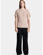 LOUIS GABRIEL NOUCHI Tricou din jerseu alb cu decupaj la baza gâtului - Bej